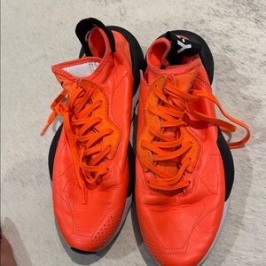 Y-3 Vibrant Orange Sneakers with Black Accents